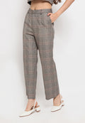 Straight checked pants