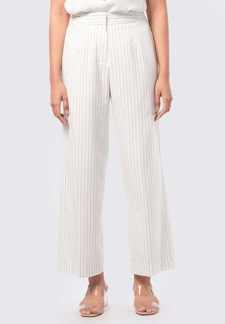 Tailored Stripes Pants Off White