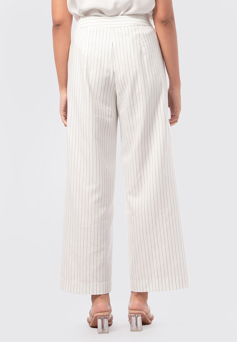Tailored Stripes Pants Off White