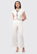 Tailored Stripes Pants Off White