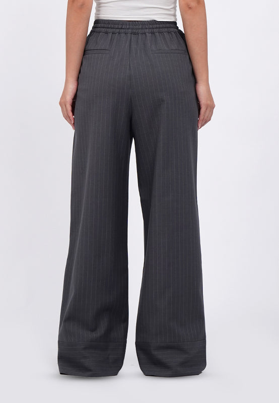 Elastic Waist Stripe Trousers