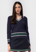 Long Sleeve Knit Polo Top