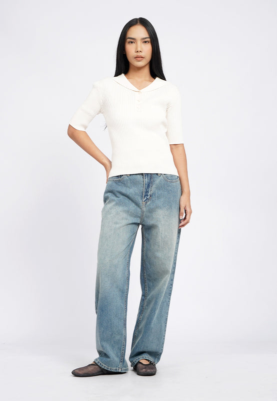 Short Sleeve Textured Knit Top