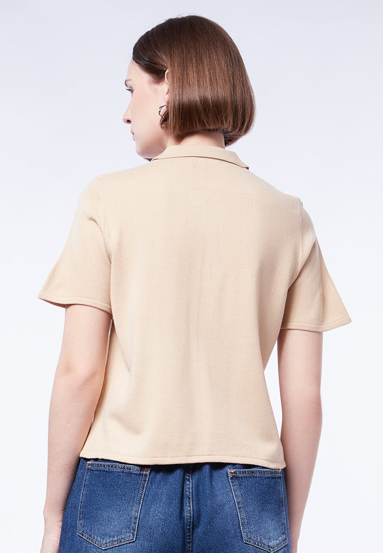Double Pocket Knit Top