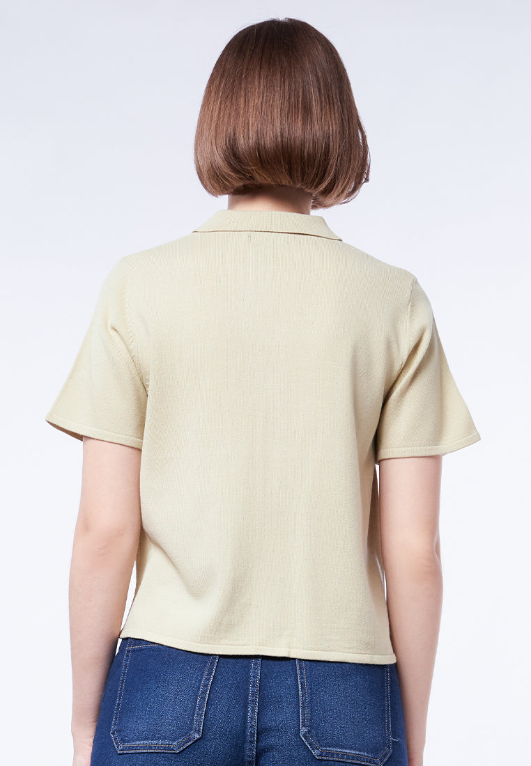 Double Pocket Knit Top