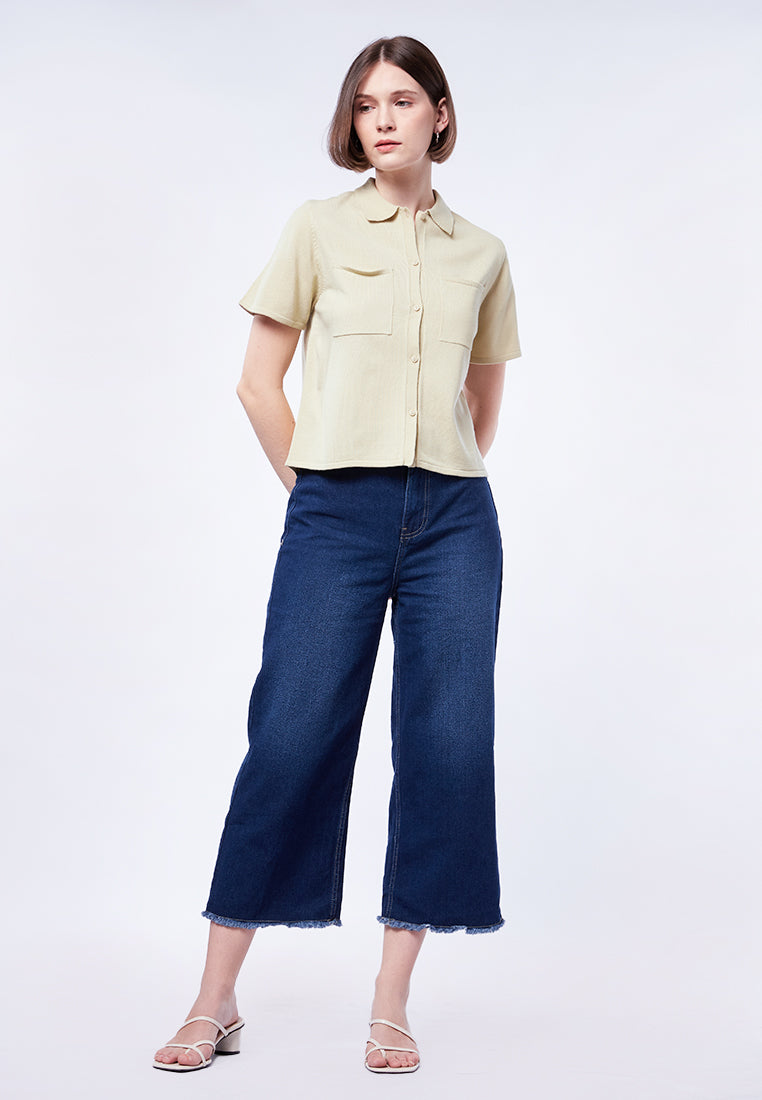 Double Pocket Knit Top