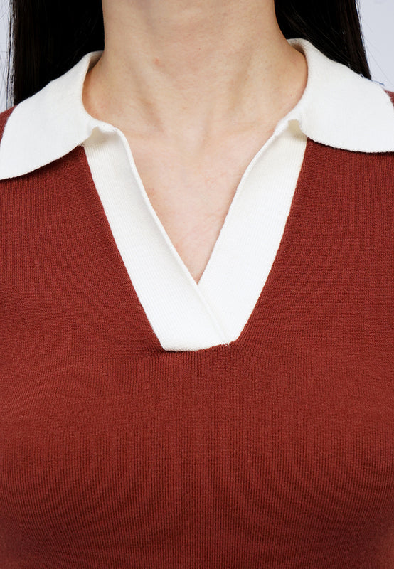 Polo Shirt with Contrast Collar