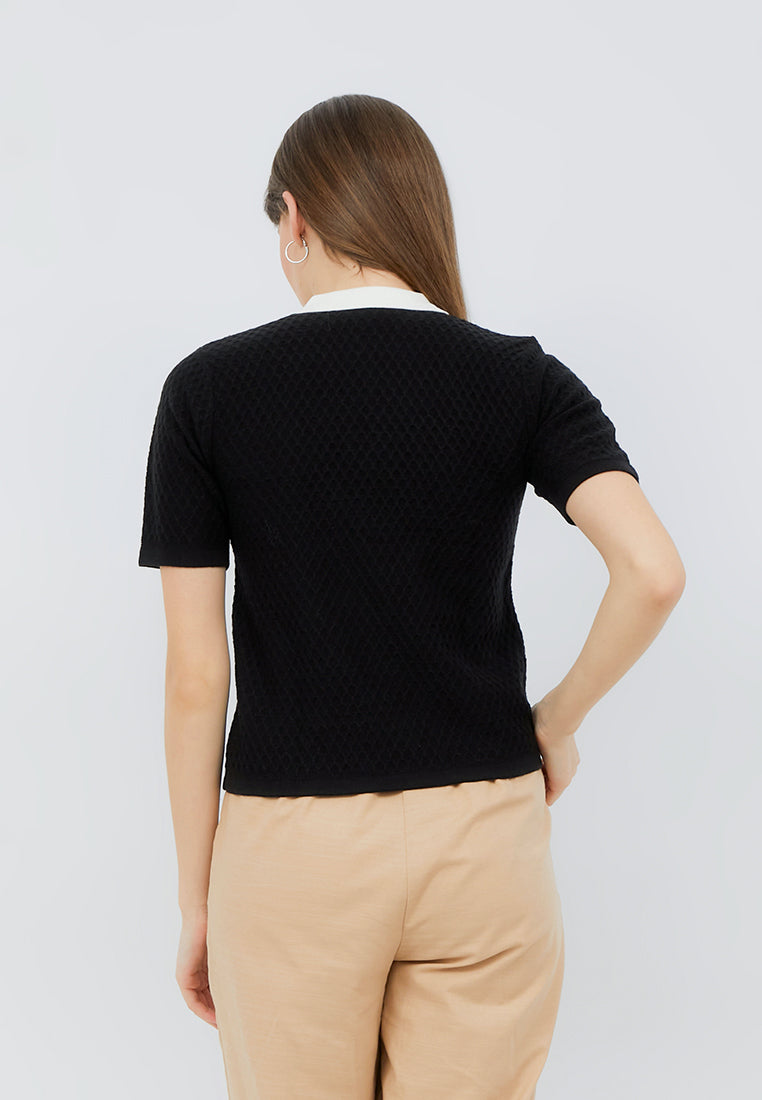 Contrast Collar Polo Shirt