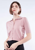 Button Up Short Sleeve Polo Shirt