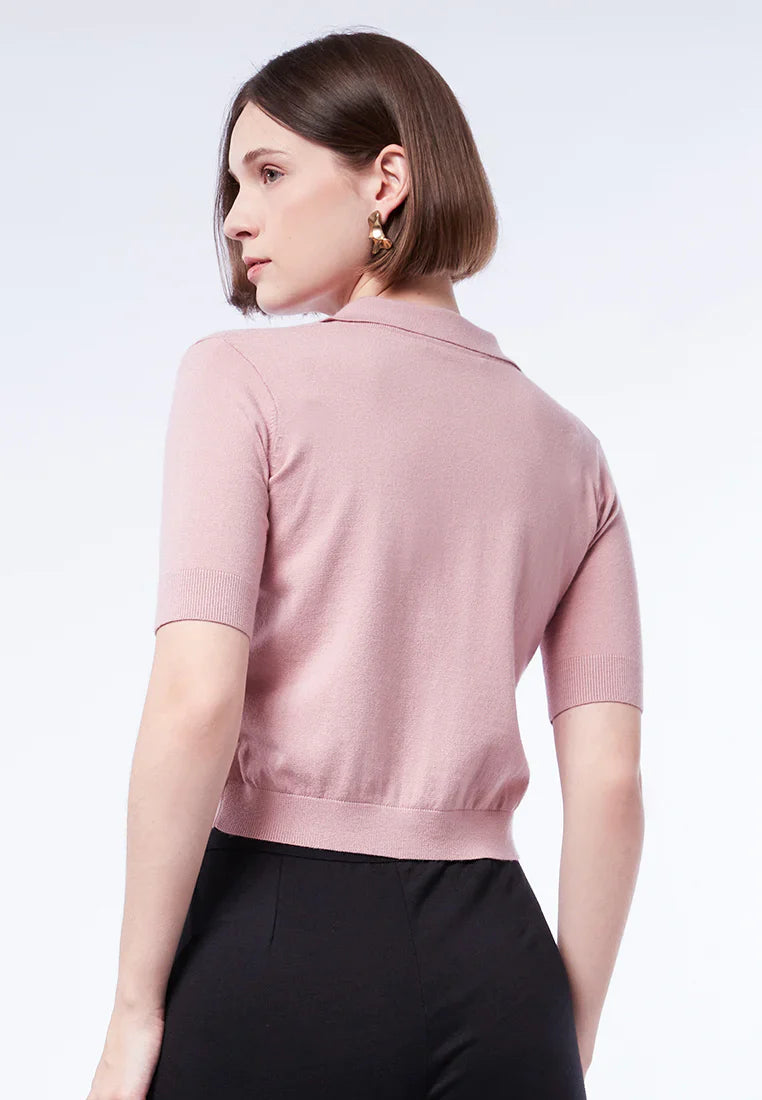Button Up Short Sleeve Polo Shirt