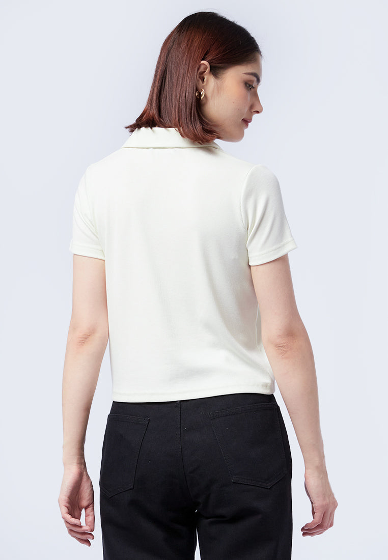V-Neck Short Sleeve Polo Shirt