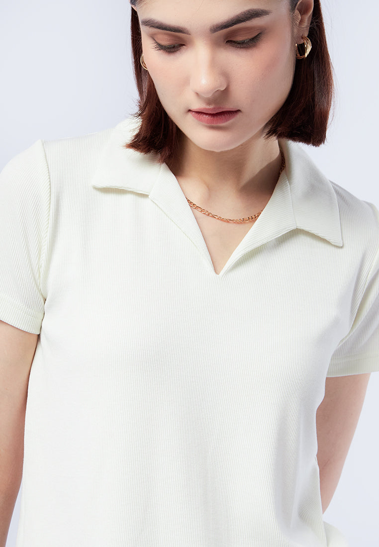 V-Neck Short Sleeve Polo Shirt