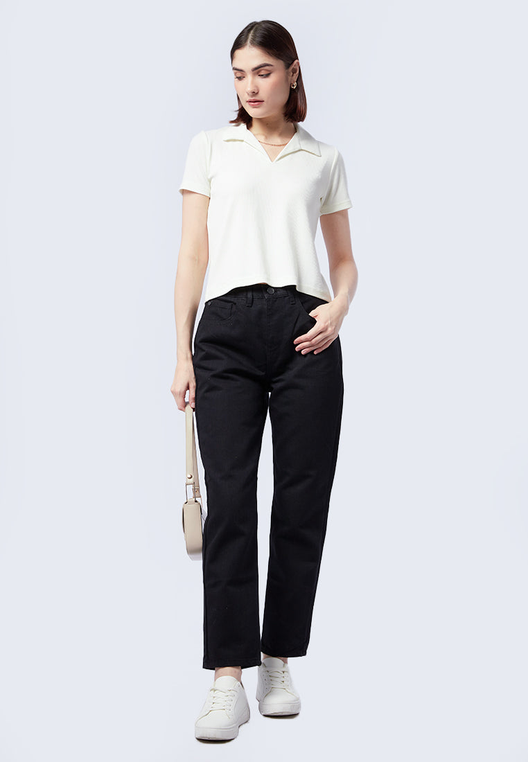 V-Neck Short Sleeve Polo Shirt