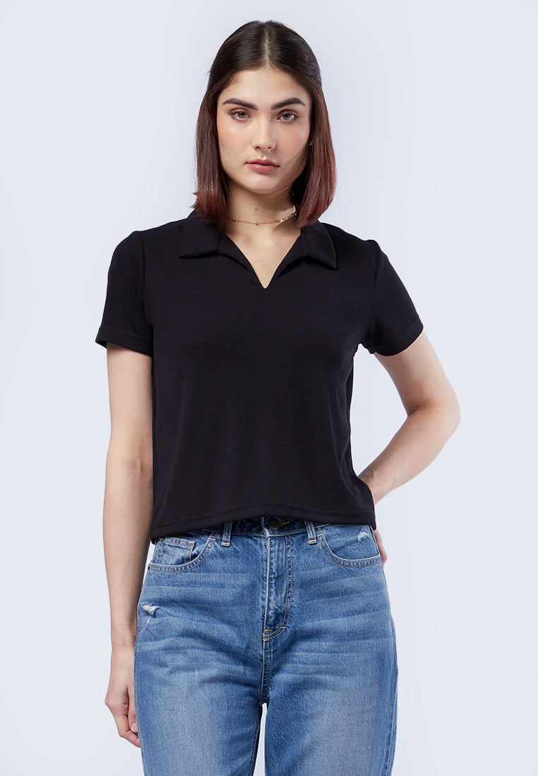 V-Neck Short Sleeve Polo Shirt