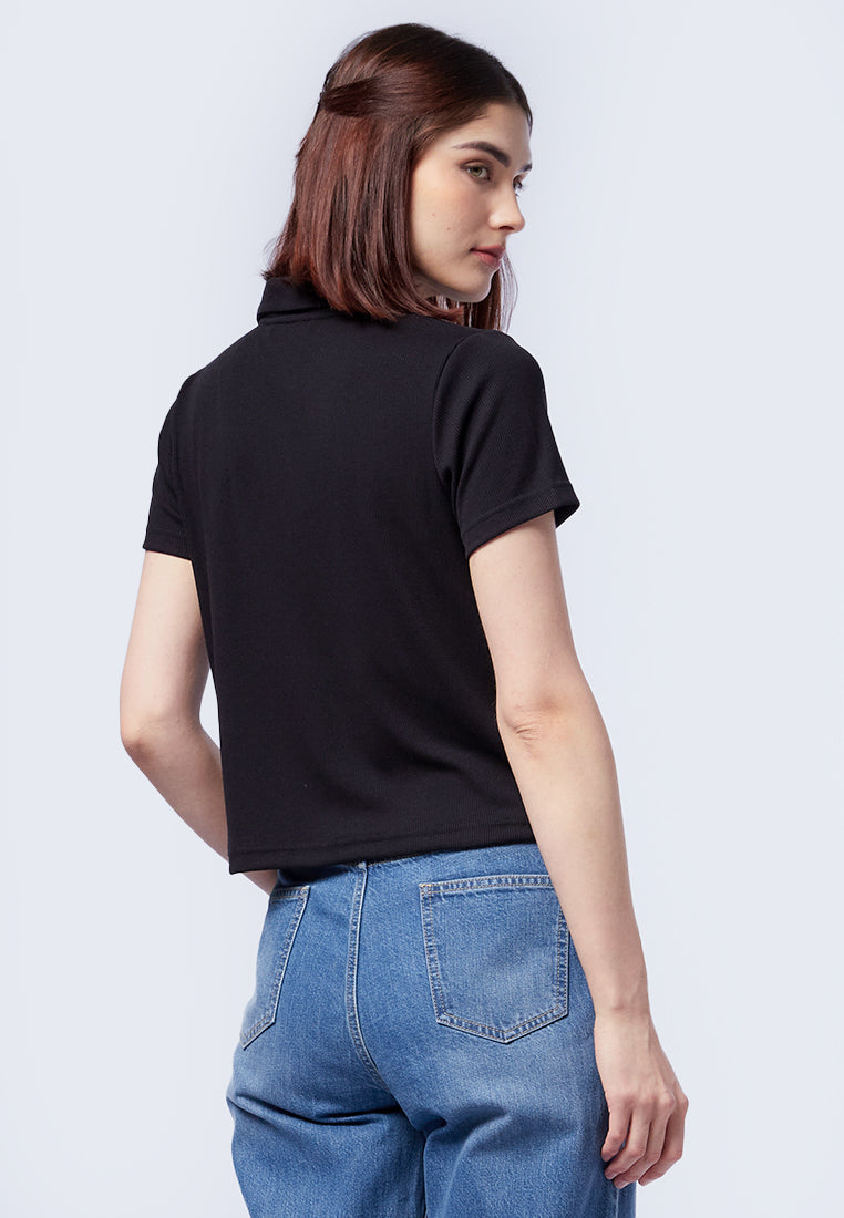 V-Neck Short Sleeve Polo Shirt