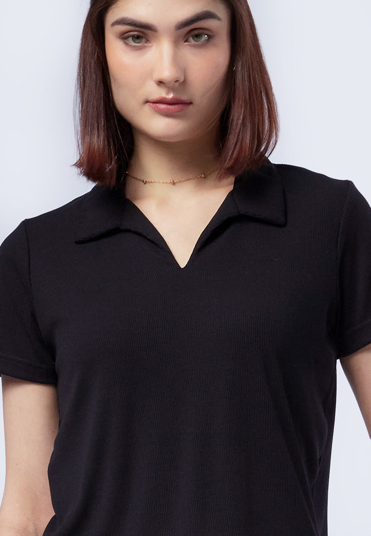 V-Neck Short Sleeve Polo Shirt