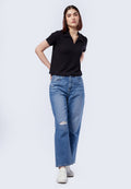 V-Neck Short Sleeve Polo Shirt