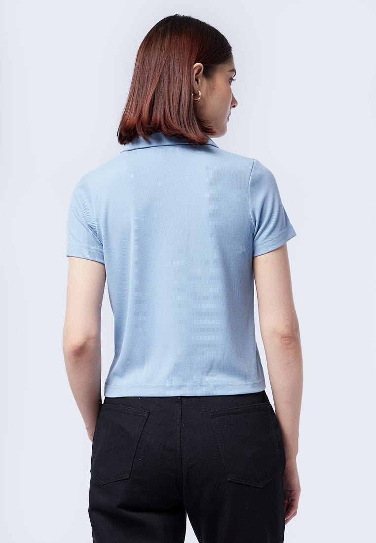 V-Neck Short Sleeve Polo Shirt