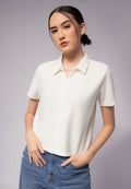 Short Sleeve Polo Shirt with Zipper