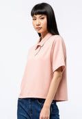 Crop Knit Polo Top