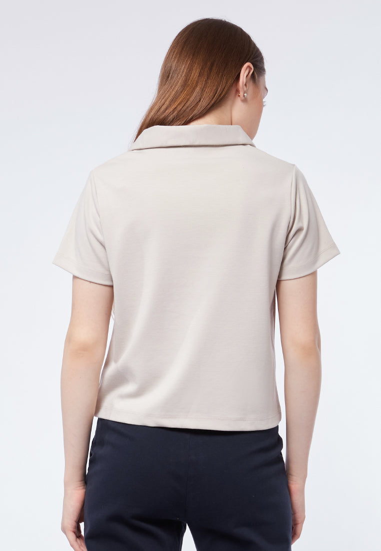 Boxy Short Sleeve Polo Shirt