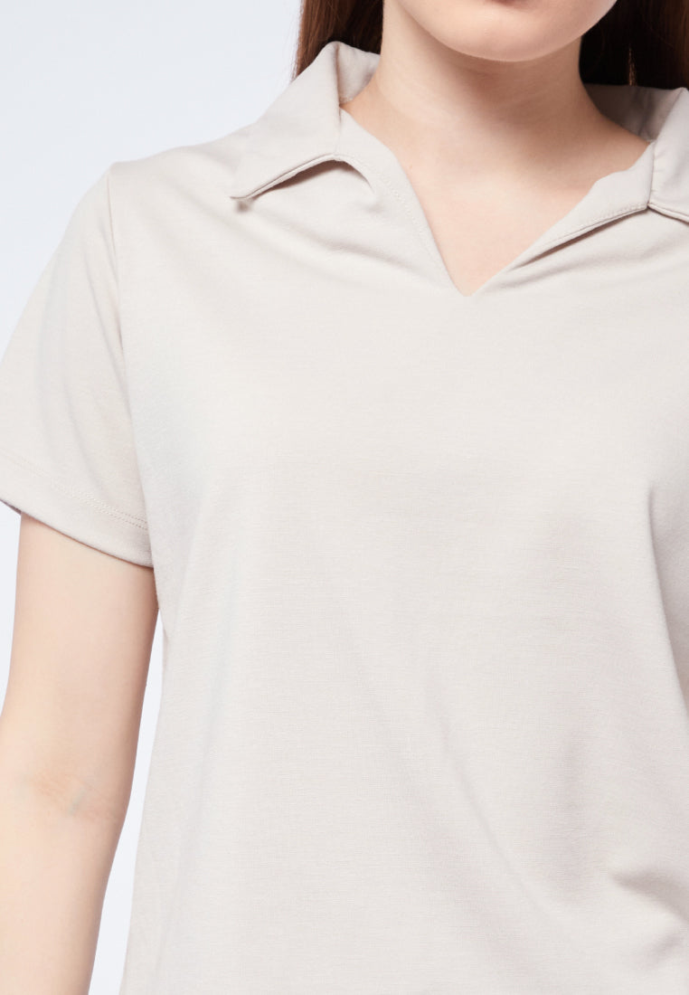 Boxy Short Sleeve Polo Shirt
