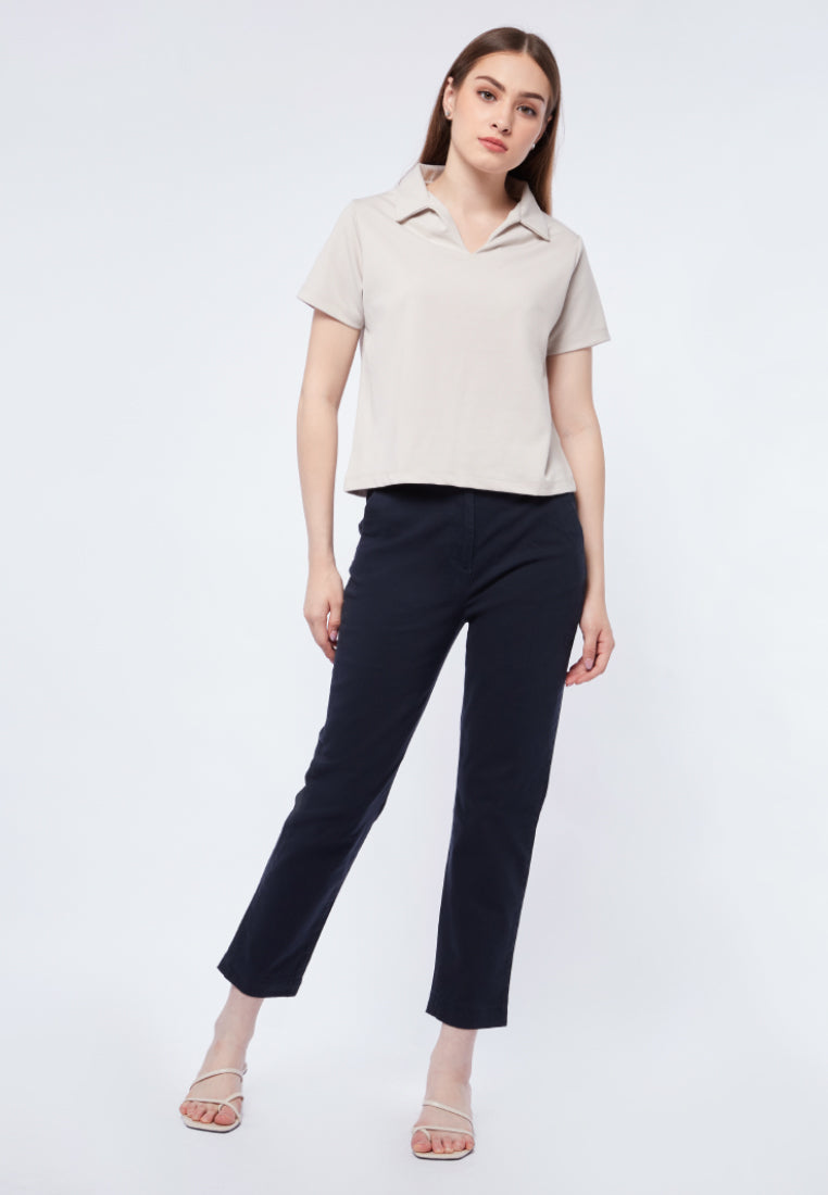 Boxy Short Sleeve Polo Shirt