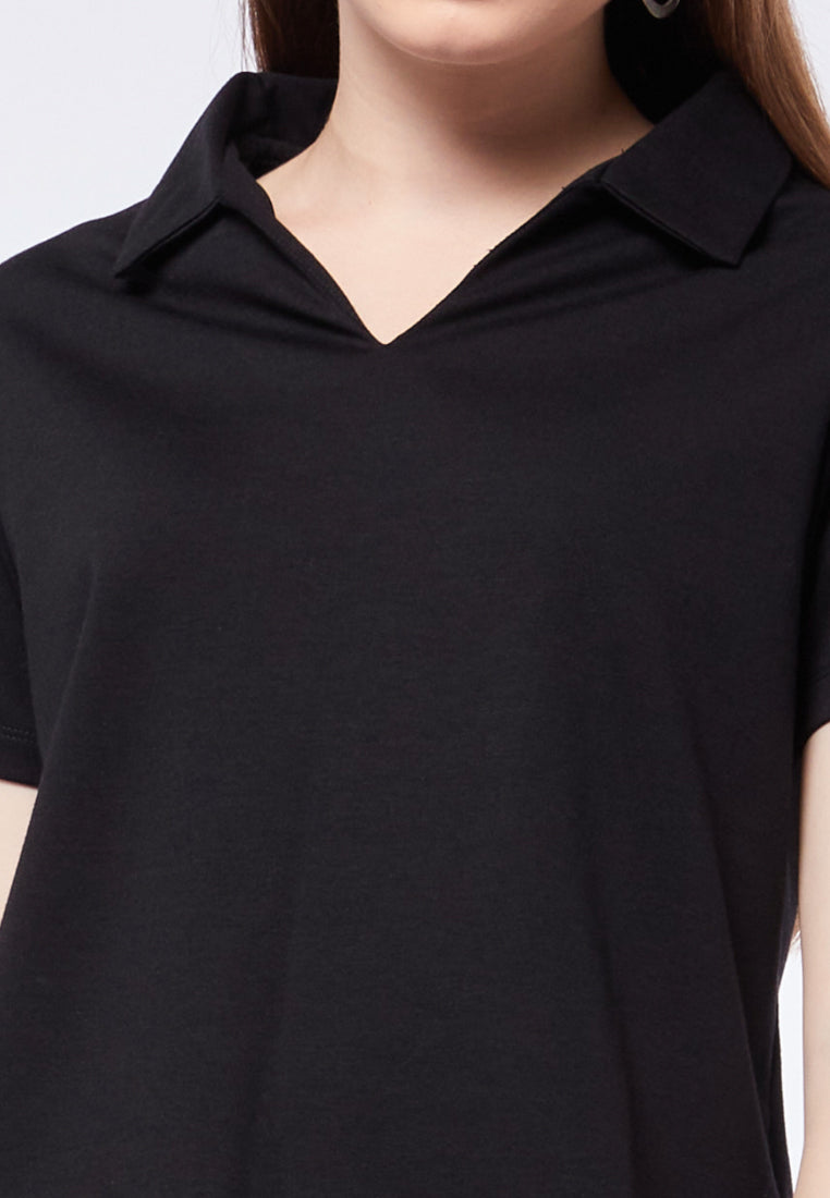 Boxy Short Sleeve Polo Shirt