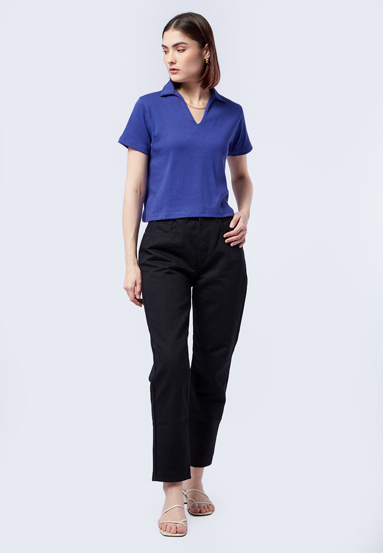 V-Neck Short Sleeve Polo Shirt