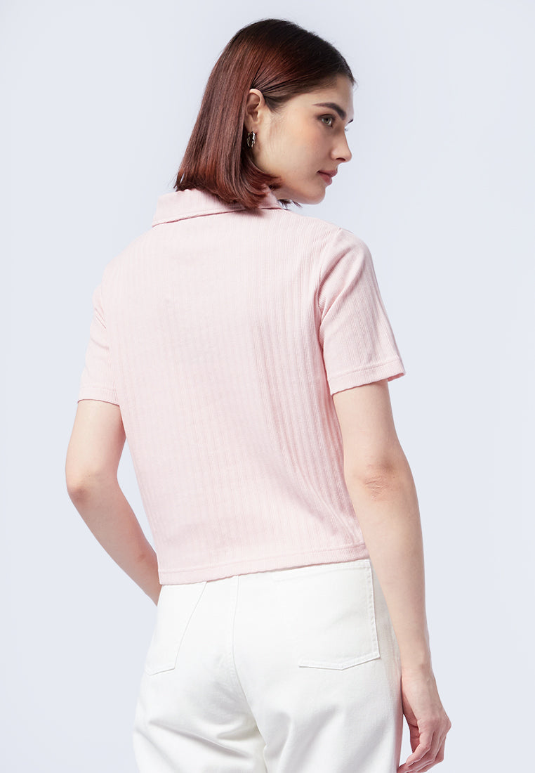V-Neck Short Sleeve Polo Shirt