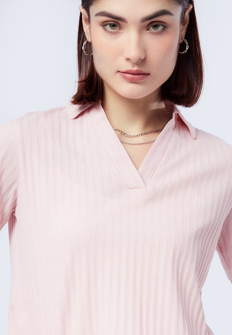V-Neck Short Sleeve Polo Shirt