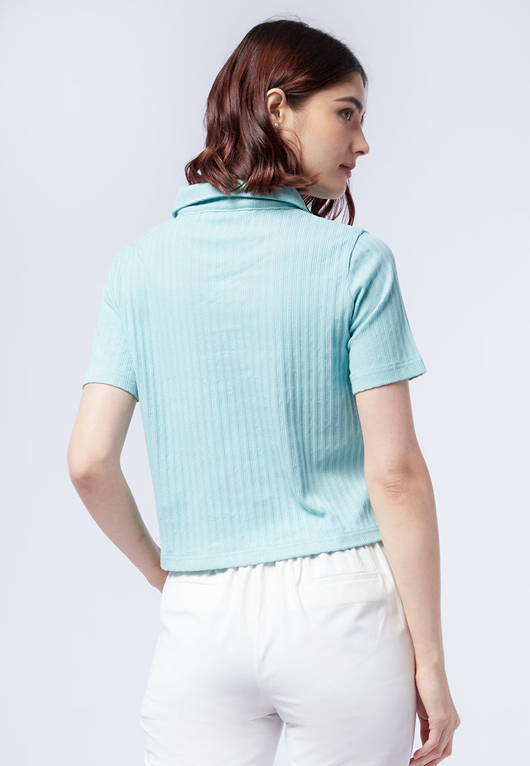 V-Neck Short Sleeve Polo Shirt