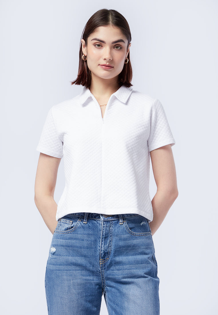 V-Neck Short Sleeve Polo Shirt