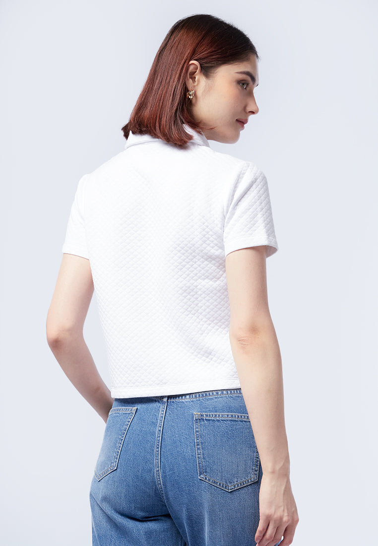 V-Neck Short Sleeve Polo Shirt
