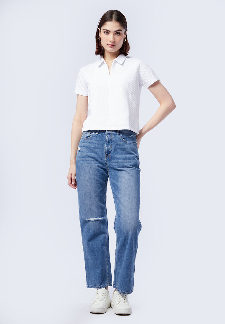 V-Neck Short Sleeve Polo Shirt