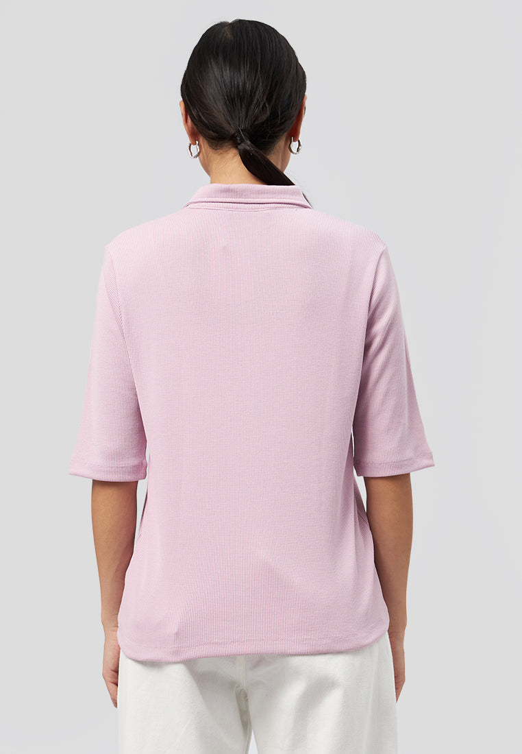Short Sleeve Polo Shirt Pink