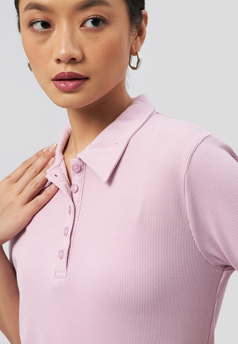 Short Sleeve Polo Shirt Pink