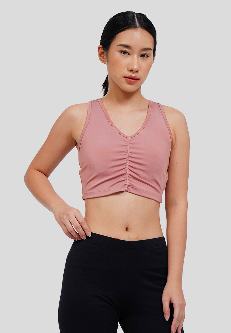 Ruched Front Low Impact Sports Bra