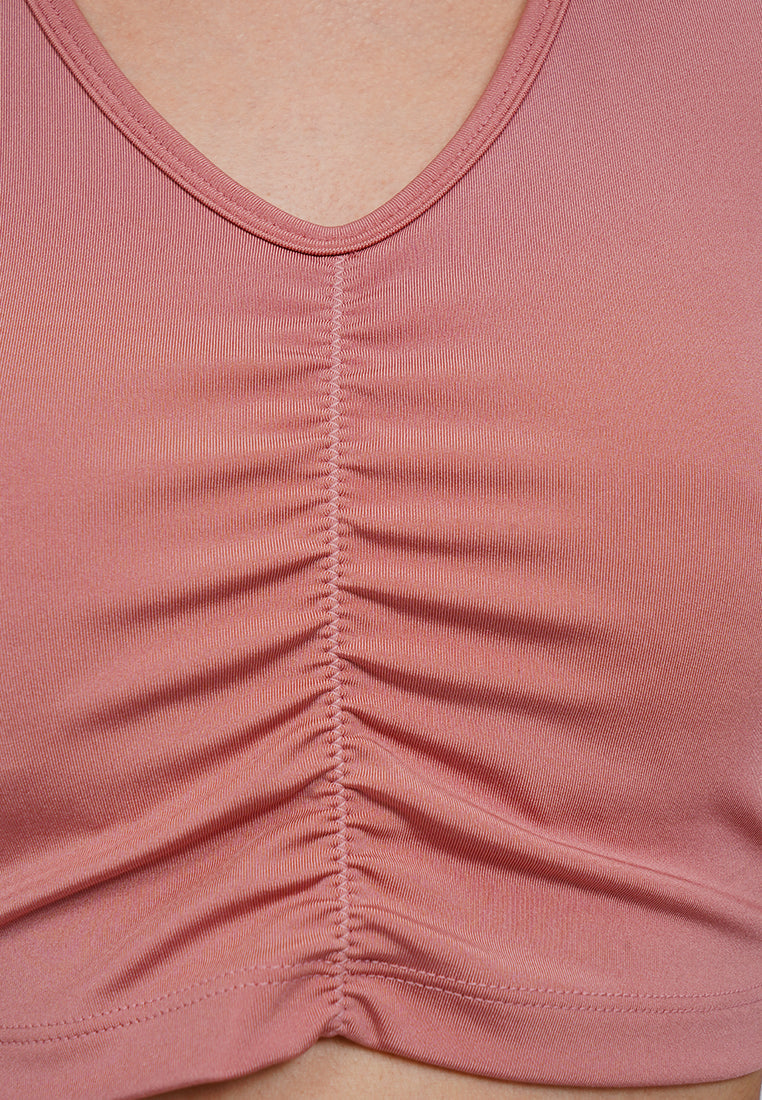 Ruched Front Low Impact Sports Bra