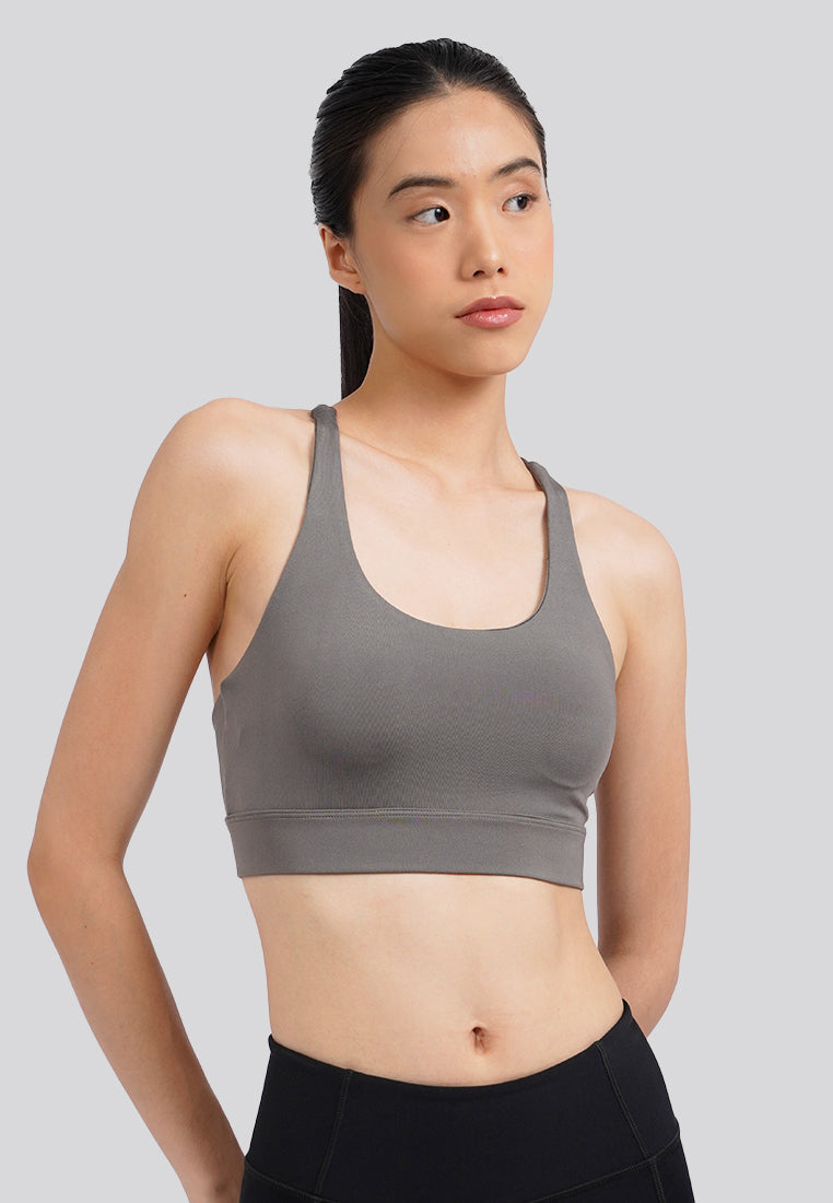 Medium Impact Sports Bra Grey