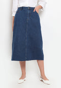 A-line denim skirt
