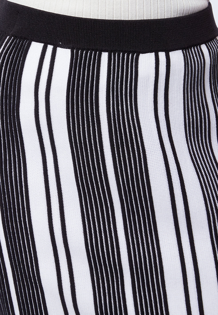 Printed Knit Midi Skirt
