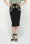 Skirt with Floral Puff Print