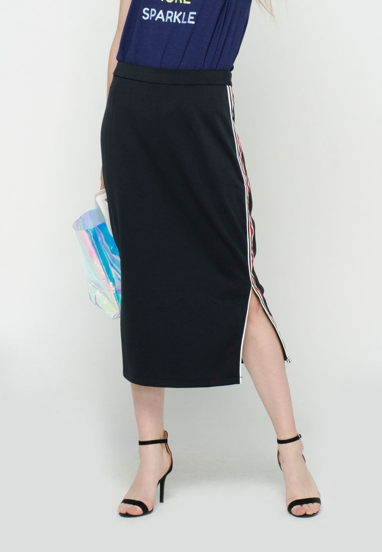 Mix Polyester Midi Skirt