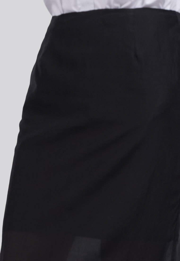 Regular Fit Sheer Midi Skirt