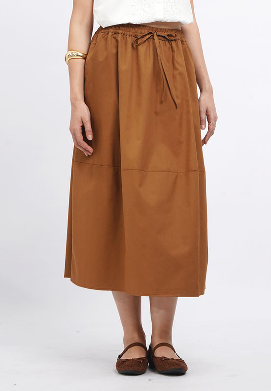 Regular Fit Cocoon Midi Skirt