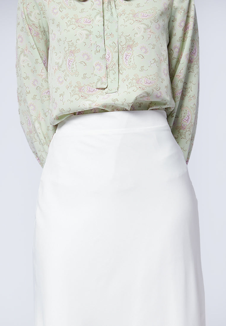 Simple Satin Midi Skirt