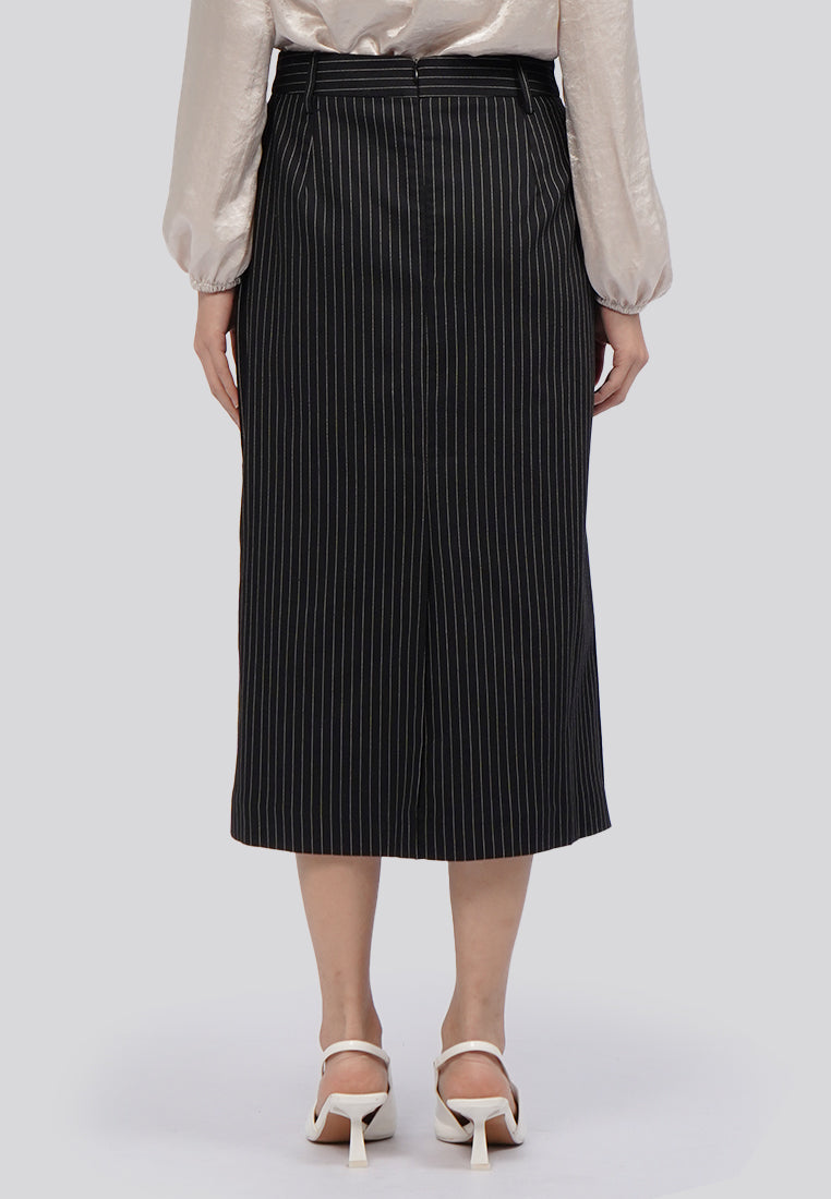 Stripes Midi Pencil Skirt