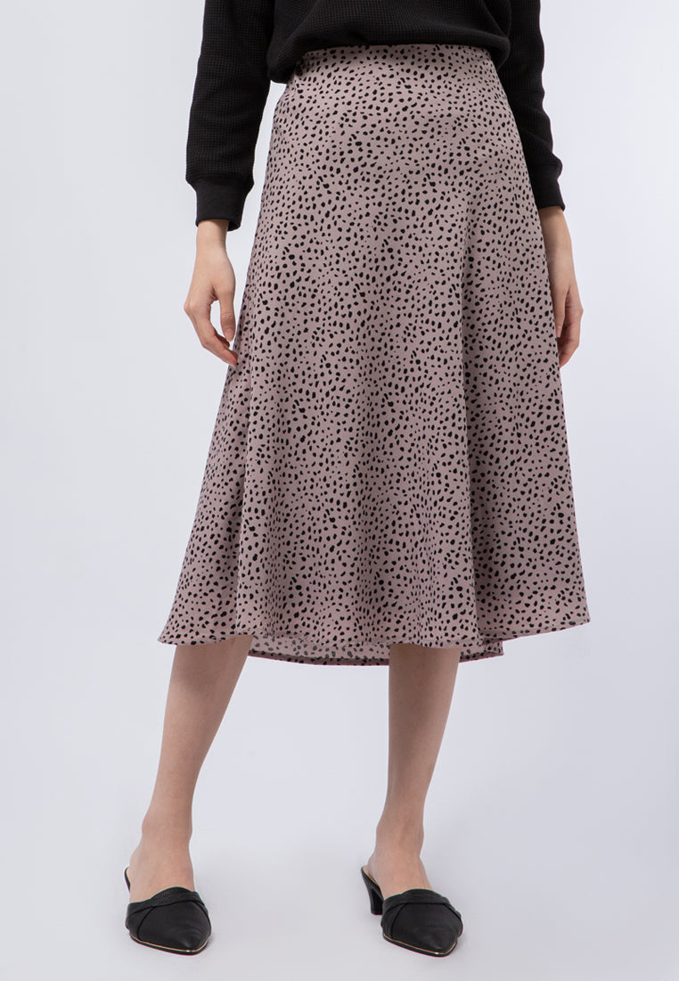 Printed A-line Skirt