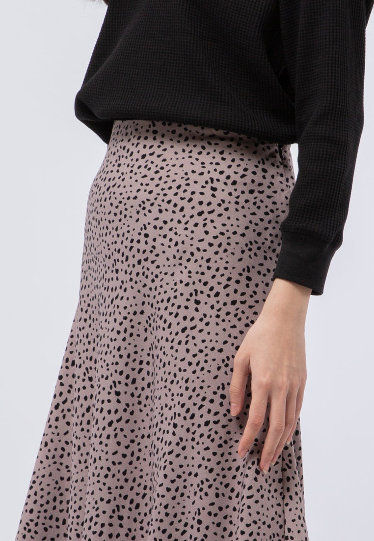 Printed A-line Skirt